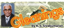 Gleanings by K.S.Sivakumaran 